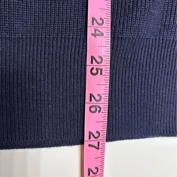 NWT Peter Millar Men Sweater M Cowes Navy Cotton Wool Rib Knit 1/4 Zip Pullover - Picture 11 of 13